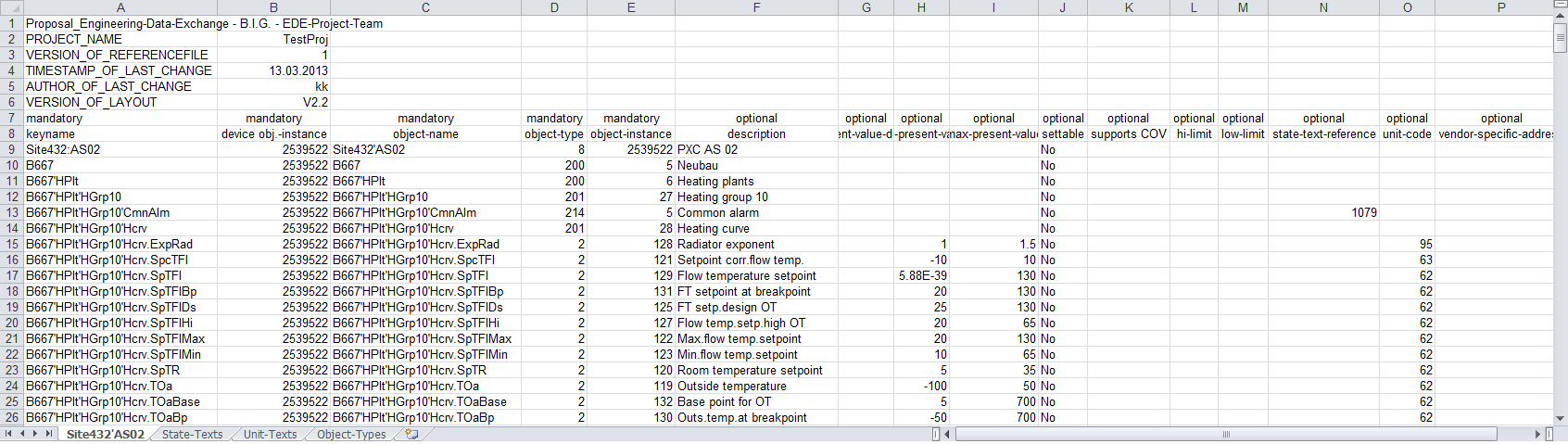 XLSX EDE file